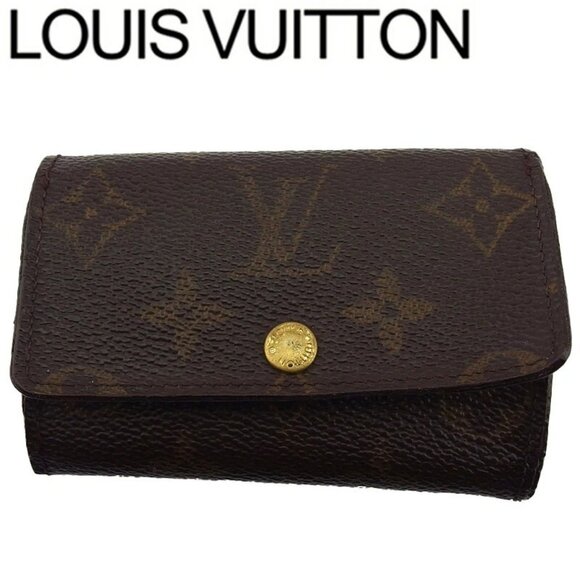 LOUIS VUITTON Key Case Monogram Beige Monogram Canvas Authentic Used - Picture 1 of 11